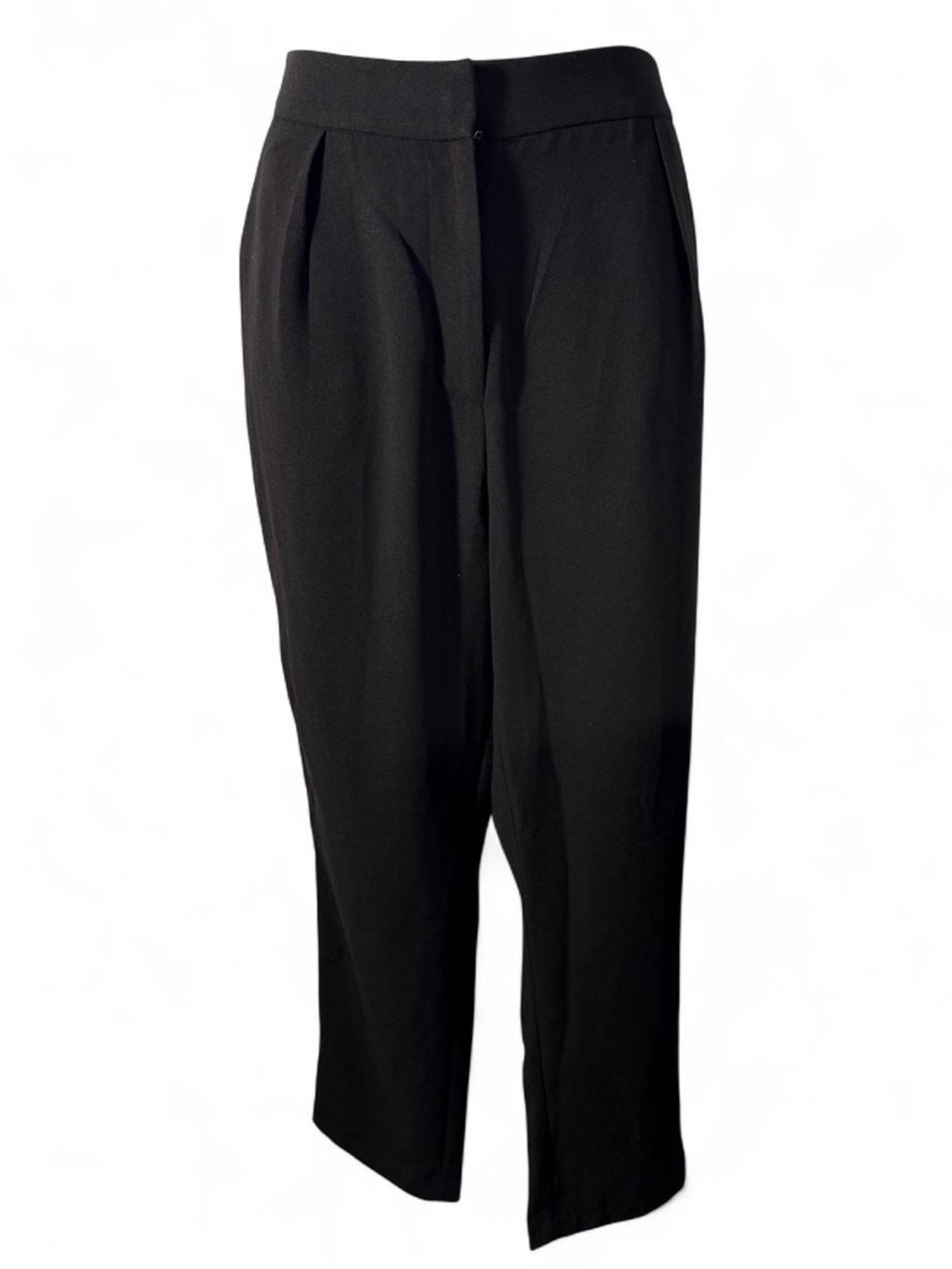 Forever 21 Black High-Waist Pleated Trousers